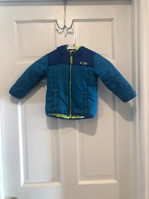 Champion C9 Toddler Boys Puffer Jacket Blue/Yellow Lining SZ 18 Months - Image 1 of 4