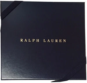 Ralph Lauren Gift Box w/Ribbon, Tissue Paper, Card & Seal ~9.25 x1”/~23.5x2.5cm - Picture 1 of 3