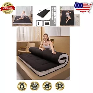 Lightweight Foldable Twin Futon Mattress - Perfect for Home and Camping - Picture 1 of 12