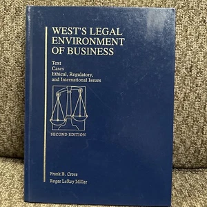 West's Legal Environment of Business by Cross & Miller (1995, HC) 2nd Edition - Picture 1 of 3
