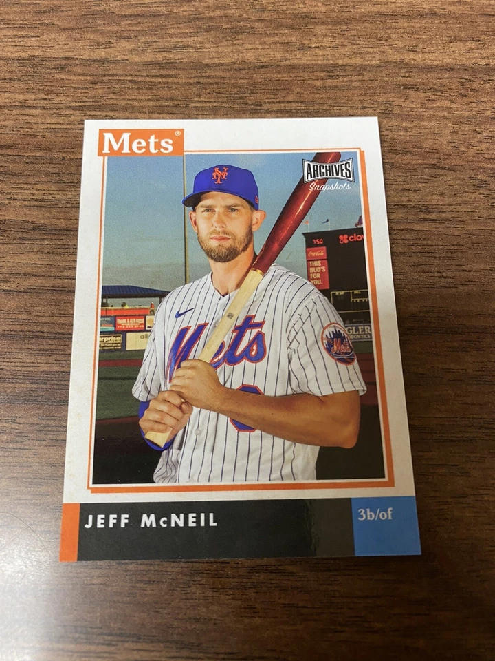 2020 Topps Archives Snapshots Jeff McNeil New York Mets ONLINE EXCLUSIVE - Image 1 of 1