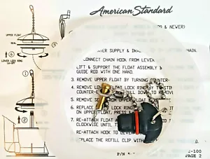 American Standard Flush Valve Seal, thumscrew, chain PIN ASSEMBLY kit OEM - Picture 1 of 1
