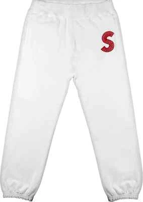 Pantalones deportivos Supreme S Logo FW20 blancos talla mediana NUEVOS RAROS sudaderas Foto 1 de 4