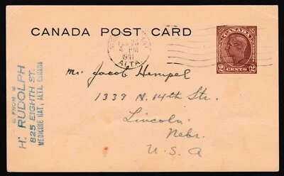 Canadá Cubierta 1941 Tarjeta Postal Prepaga KGVI 2c Marrón Medicine Hat AB Z2774 Foto 1 de 4