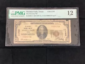 1929 $20 DOLLAR BILL BROWN SEAL NOTE. WICHITA FALLS **TEXAS**!!! Fine 12!!! - Picture 1 of 3