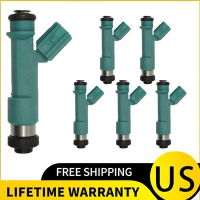 Juego de 6 inyectores de combustible para Toyota 4Runner 2003-09 FJ Cruiser 07-09 Tundra 05-06 Foto 1 de 4