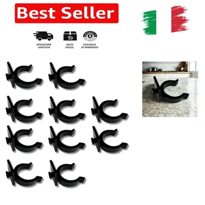 acquaverde | 10 Ganci per Zoccolo Cucina Ø 28 mm in Plastica ABS, Gancio per ... - Immagine 1 di 3
