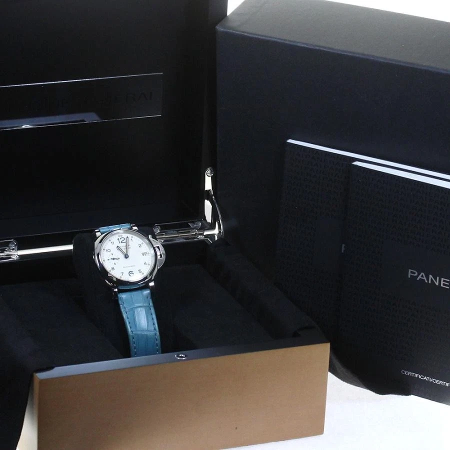 PANERAI LUMINOR DUE 3 DÍAS AUTOMÁTICO PAM00903 37mm SS esfera plateada cuero #C300 Foto 1 de 1