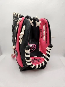 Guante de Béisbol Rawlings Derecha Jugadores Serie PL91PB T-Ball Softbol 9" Rosa Negro - Imagen 1 de 6