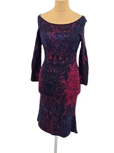 38 Strickkleid bunt MONSOON  Blumen Muster Shiftkleid elegant navy blau - Bild 1 von 7