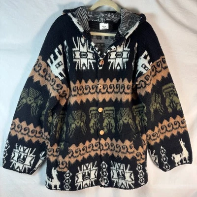 Suéter tejido a mano 100 % lana para mujer Incas Arts artesanal hecho a mano estampado artístico Foto 1 de 4