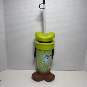 2005 Downtown Disney SHOE/HAT Goofy Glacier Cup & Straw-Goofy Candy Company - Picture 1 of 5