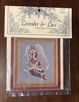 Lavender & Lace Cross Stitch Pattern Angel Of Christmas - Image 1 of 2