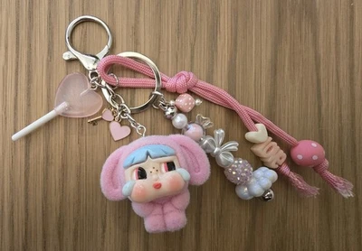 Cry Baby Pink Fuzzy Keychain Bag Charm - Image 1 of 2