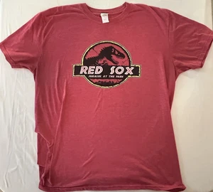 MLB Boston Red Sox "Jurassic at the Park" T-shirt Adult XL Red - Picture 1 of 6