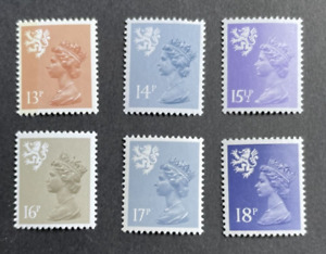 GB QE II, 1981-88, Scotland Regional, SG S39, S40, s41, S42, S43a, S44, Fine MNH