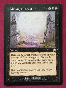Magic The Gathering MERCADIAN MASQUES MIDNIGHT RITUAL black card MTG - Picture 1 of 2