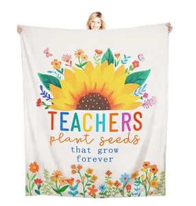 Teacher Gifts Teacher Blanket Teacher Appreciation Gifts for Teacher's Day Gr... - Picture 1 of 7
