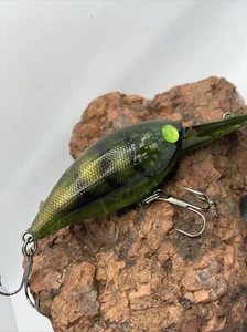 Mayhem Fishing Custom Painted Rock Crawler Style KO Crankbait - Green Goblin - Picture 1 of 8