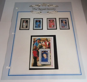 HMQE THE QUEEN MOTHER 90th BIRTHDAY ANTIGUA & BARBUDA ALBUM SHEET - Picture 1 of 6