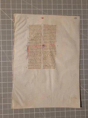 Leaf from Peter Lombard’s Sentences 1275 ~ Medieval Manuscript ~ Rare - Image 1 of 4