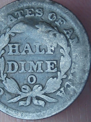 1850 O Seated Liberty Half Dime- New Orleans, Good Details, Large O Mintmark - Image 1 of 4