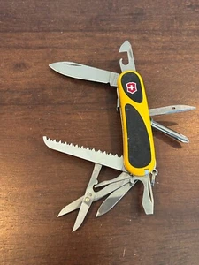 Victorinox Delemont Swiss Army Evogrip 18 Evolution Yellow LOCKING BLADE V231 - Picture 1 of 13
