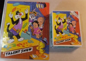 Vintage Looney Tunes 100-teiliges Puzzle Talentshow Sylvester Tweety Bugs Porky - Bild 1 von 11