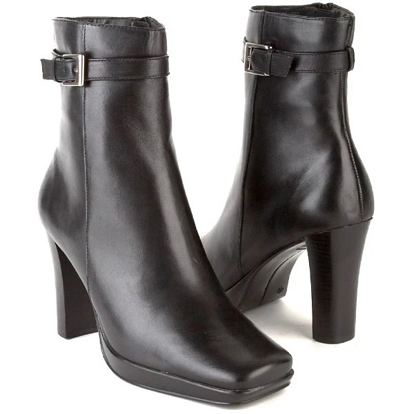 Nuevo STYLE & CO Mujer Cuero Negro Media Pantorrilla Cremallera Lateral Tacón Alto Bota Zapato Talla 10 M Foto 1 de 3