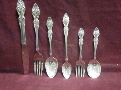 6pc 1881  Rogers  BAROQUE ROSE BABY YOUTH SET - Image 1 of 4