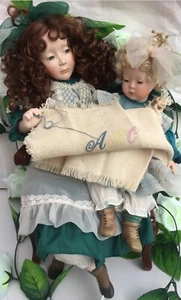 The Ashton Drake Galleries Cross Stitch Collection Dolls Alexandra And Gracie - Picture 1 of 2