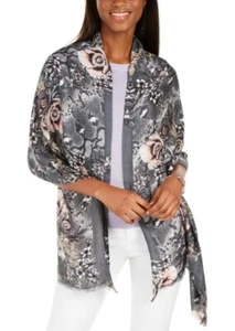 INC International Concepts Womens One Size Reptilian Garden Pashmina Scarf 882 - Picture 1 of 5