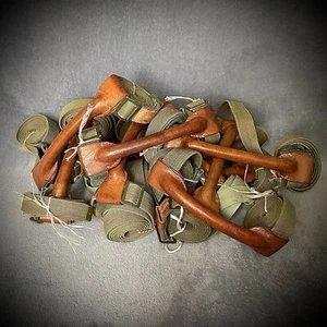 Leather Handle & Two Straps - Lot Of 20 - Polish Army Surplus - Lavvuu Bushcraft - Foto 1 di 18