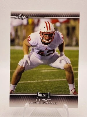 2017 Leaf Draft TJ Watt #62 Rookie RC Badgers Steelers - Image 1 of 2