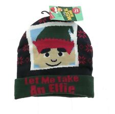 Wembley Mens Multi Color Christmas Let Me Take An Elfie Musical Beanie One Size