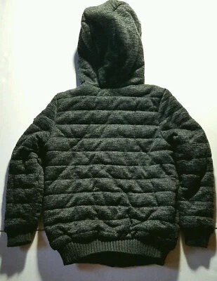 ZARA CHARCOAL GREY BOY'S QUILTED JACKET WITH HOOD  - Image 1 of 4