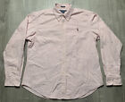 Herren Ralph Lauren klassische Passform Knopfleiste Shirt rosa/weiß Streifen 16