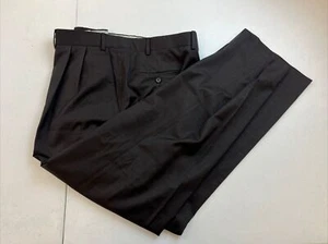 SUPER 110'S Jack Victor Men's Brown Wool Dress Pants 40X30 $295 - Picture 1 of 11