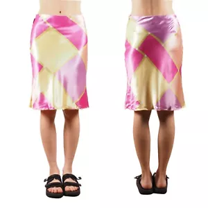 Versace Jeans Couture Vintage Women Multi Color Shiny Hot Sexy Skirt size IT 40 - Picture 1 of 9