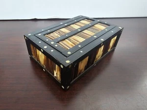 Vintage Antique Porcupine Quill Trinket Box - Picture 1 of 10