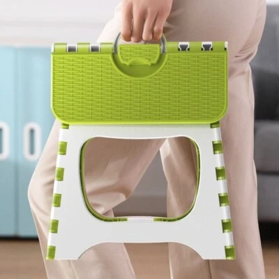 Plastic Bathroom Chair Space-saving Step Stool New Folding Small Stool  Outdoor - Image 1 of 4