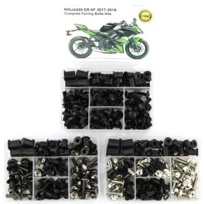 Kit completo de pernos de carenado de cubierta aptos para Kawasaki Ninja650 ER 6F 2017-2019  Foto 1 de 4