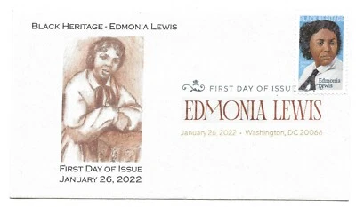 2022 Edmonia Lewis: Single w/digital color cancel First Day of Issue. - Image 1 of 2