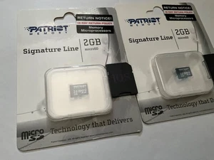 2pcs 2gb SD patriot micr SD +2 adapters for NIKON  Canon & Kodak SD Cameras - Picture 1 of 3