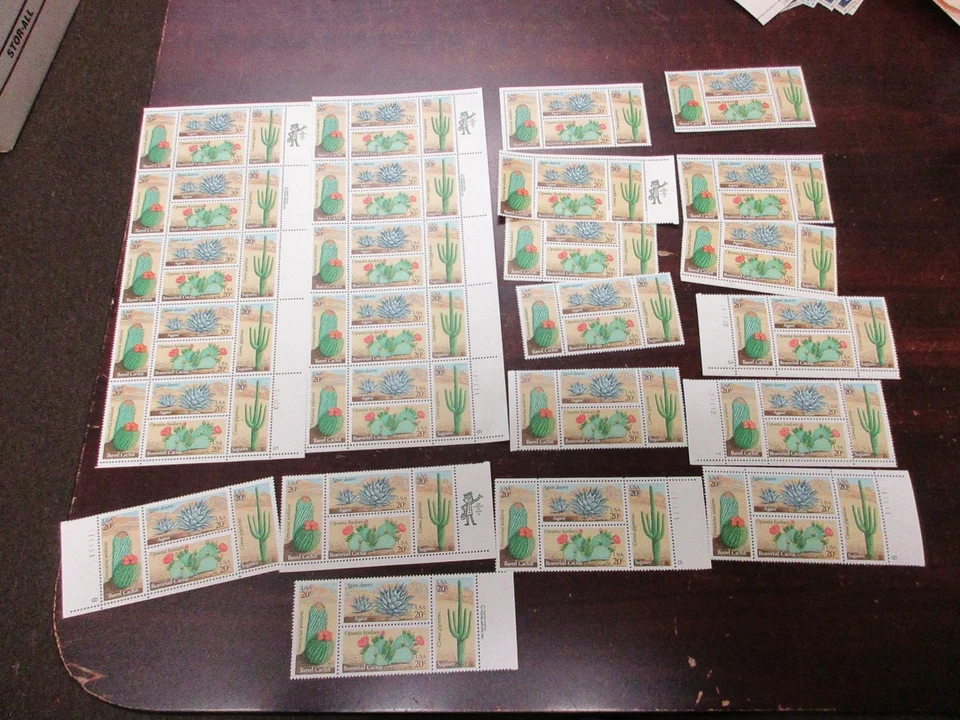 1982 20 cent Cactus (x25 blocks), Scott #1942-1945, Mint NH - Image 1 of 1