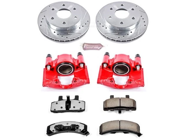 Kit de pastillas de freno delanteras y rotor para 1988-1999 GMC K1500 1989 1990 1991 YH147SM Foto 1 de 1