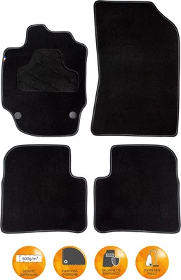 Tapis de sol sur mesure INCAR compatible avec PEUGEOT 208/208SW/2008 (03/2012 à