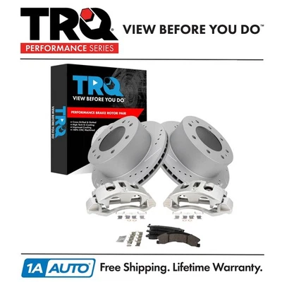 TRQ Performance Rear Brake Pad & Rotor Kit For 2016 Chevrolet Suburban 3500 HD - Image 1 of 4