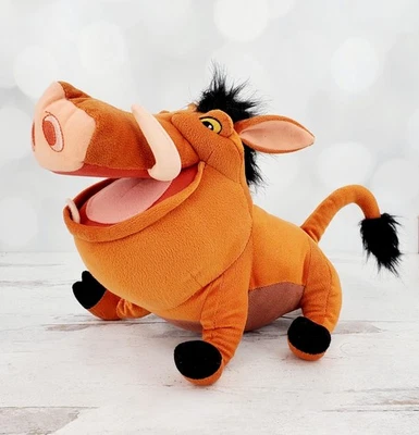 Brinquedo de pelúcia vintage Just Play Disney O Rei Leão pumba 12" animal - Imagem 1 de 4
