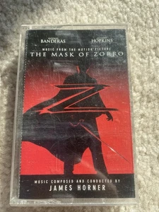 Vintage 1998 Sony Music Mask of Zorro Cassette Tape Soundtrack. James Horner. - Picture 1 of 10